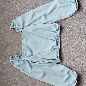 Cloth & Stone Smocked Square Neck Top